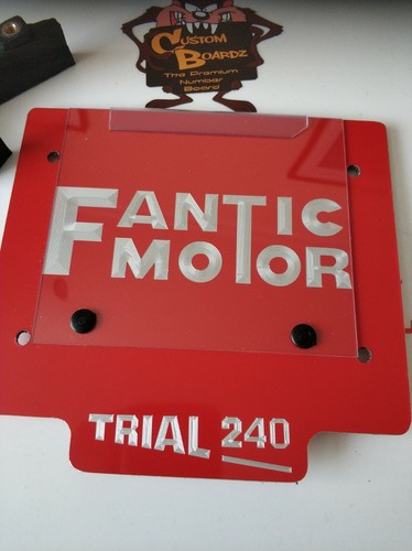 Trials front number - front, board