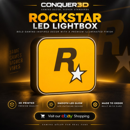 Rockstar games logo led - rockstar,