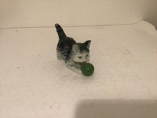 Vintage Goebel West Germany Grey Cat Kitten with Green Ball 1950's CK364