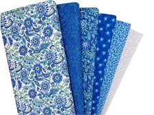 Blue Floral Cotton Fabric
