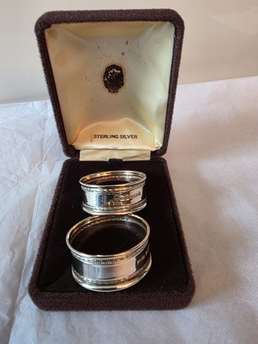 Sterling silver napkin - napkin, rings