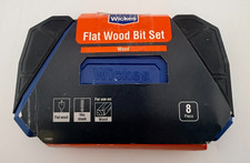 Wickes Flat Wood Drill Bits - 8pc Flat Wood Drill Bit Set Hex Drive. Hole Cutter