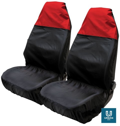 Seat covers front - front, red