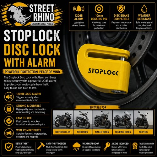 Stoplock 120db 10mm disc - stoplock, lock