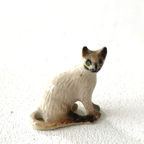 Miniature porcelain siamese - porcelain,