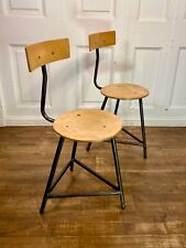 1 of 2 Vintage Mid Century School / Industrial ADULT SIZE Chairs.