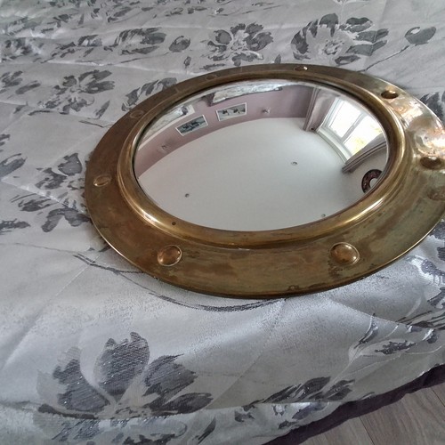 Vintage brass framed mirror - vintage,