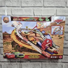 Disney Cars Rescue Raceway Track Playset New Sealed Lightning McQueen Chick Hick