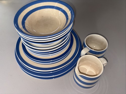 Green cornishware pieces - green, 20