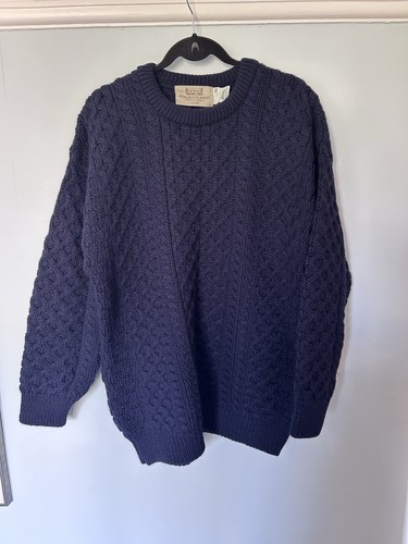 Aran sweater marker navy - sweater,