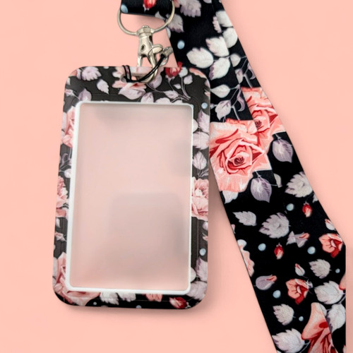 Black pink floral - pink,