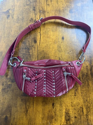 Zara basics purple red leather - zara,