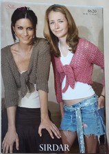 Original Sirdar Silky Look Dk Ladies Bolero 28"-38" Knitting Pattern 8620