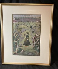 VINTAGE FRAMED GLAZED PRINT