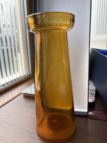 Antique amber hyacinth bulb - antique,