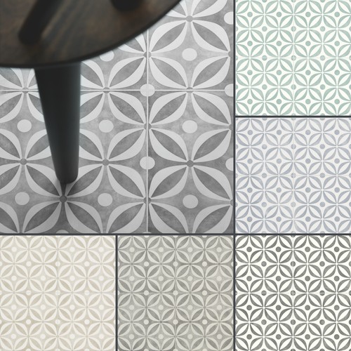 Cement tile effect - cement,