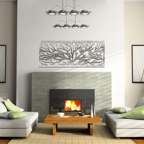 Metal tree branch wall - metal, art