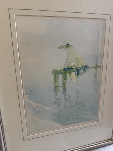 Russell flint clarissa fishing - russell,