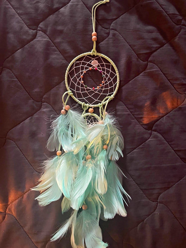 Bohemian feather dream catcher - feather,