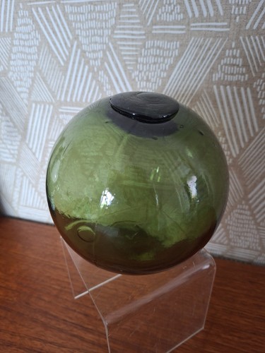 Antique green glass - antique, hand