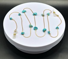 Handmade Turquoise Chain, Gold