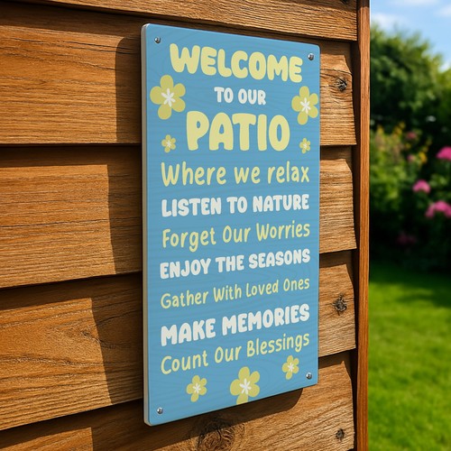 Garden sign for patio hanging - sign,