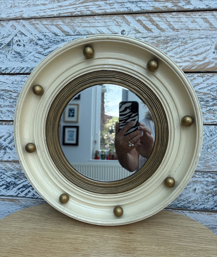 Vintage porthole cream gold - vintage,