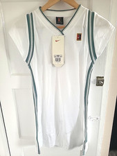 VTG Nike Court Womens Tennis Dress White/Green Size L Brand New