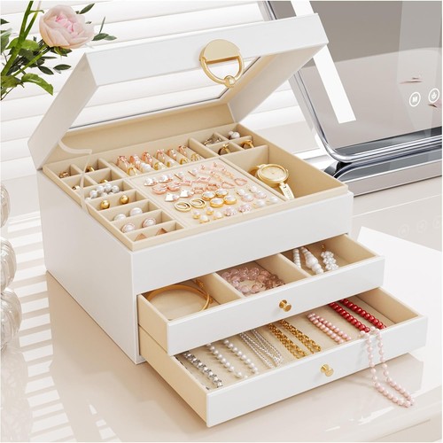 Large jewellery box with - large,