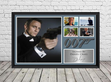 Daniel Craig Signed Photo Print Poster James Bond Movie Memorabilia 007 