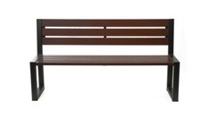 Park Bench Garden Bench Weatherproof 2-3 Seat Dark Brown Garden Furniture Bench