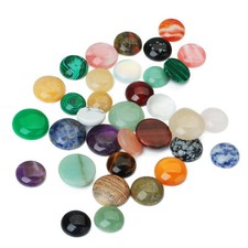 10 Mix Half Round Gemstone