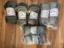 7x Grey Fleece Throws 120x150cm Wilko Wedding Blankets Soft Warm Sofa Bed NEW