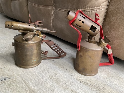Vintage brass blow - brass, torch