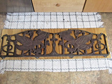 Victorian ART NOUVEAU Federal Style CAST IRON Garden BENCH Back w/Double EAGLES