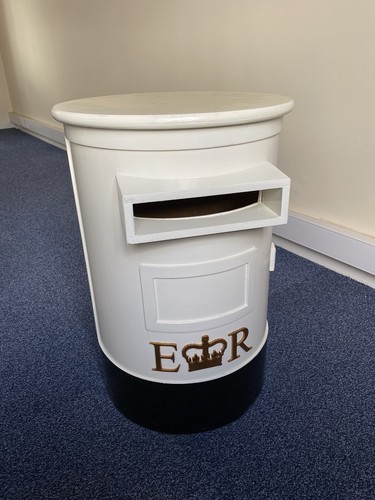 Ivory wooden post box handmade - wooden,