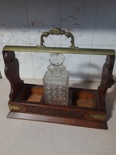 Vintage Oak Wood & Brass