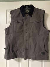 Roland Sands Design Vest - Size XL - Grey With Black Velvet Collar