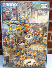 New & Sealed THE FIRE STATION Jan Van Haasteren 1000 Piece Jigsaw WH Smith Jumbo