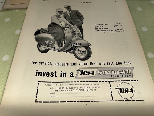 Bsa sunbeam scooter 175 250 - scooter,
