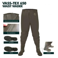 Vass Vass-Tex 650 Series Waist Wader Carp Fishing Waders *All Sizes* NEW