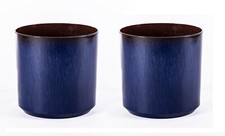 Ocean Blue Glazed Cylinder