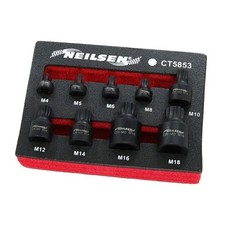 9pc Stubby Impact Spline Bit