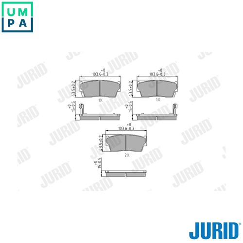 Brake pad set disc - disc,