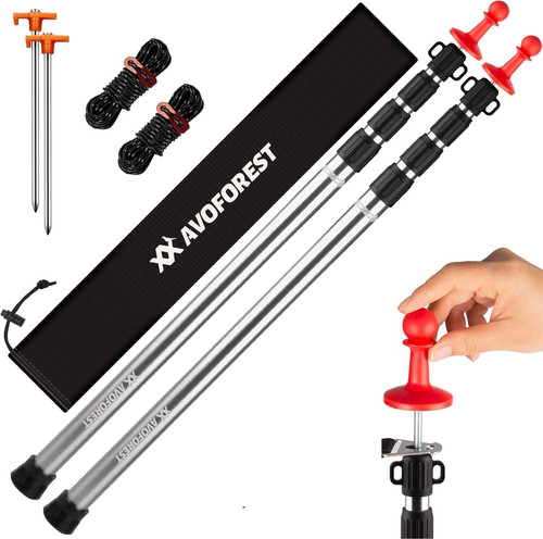 Tent poles telescoping tarp - tent, poles,