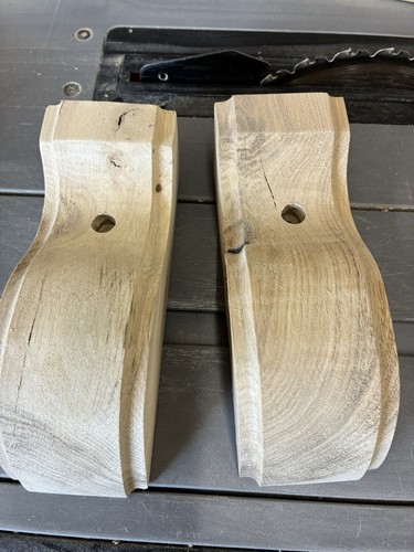 Pair handmade solid oak - pair,