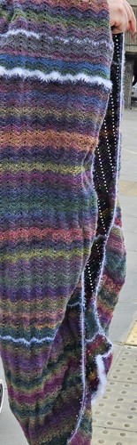 Vintage hand knit feather and - hand-knit,
