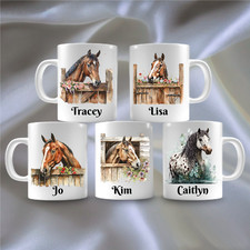 Personalised Horse Design Ceramic Coffee Mug