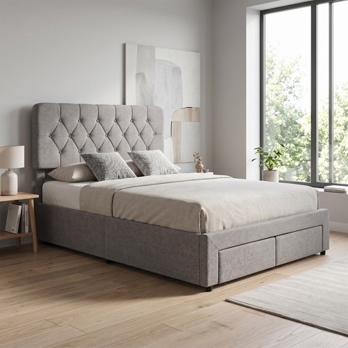 Double bed frame - frame, grey