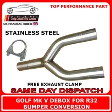 GOLF MK5 EXHAUST B/ BOX Y PIPE FOR R32 BUMPER CONVERSION 1.9 2.0